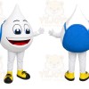 White Water Drop Mascot Costume for Events and Promotions