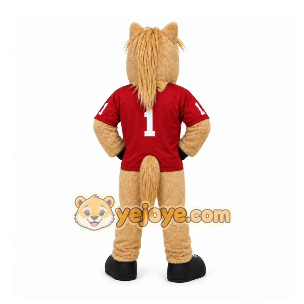 Tan Horse Mascot Costume for Sports Events Tan Horse Mascot Costume for Sports Events