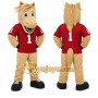 Tan Horse Mascot Costume for Sports Events