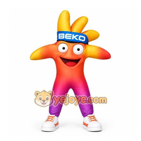 Orange Starfish Mascot Costume for Events and Promotions