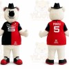 White Polar Bear Mascot Costume for Sports Events