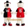 White Polar Bear Mascot Costume for Sports Events