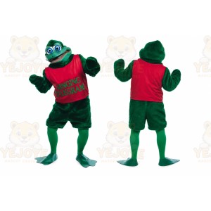 Green Frog Mascot Costume for Events and Promotions