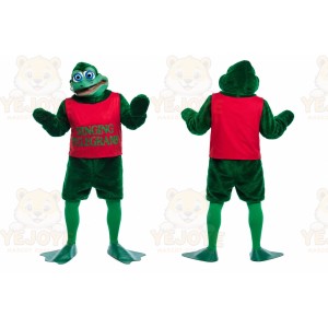 Green Frog Mascot Costume for Events and Promotions
