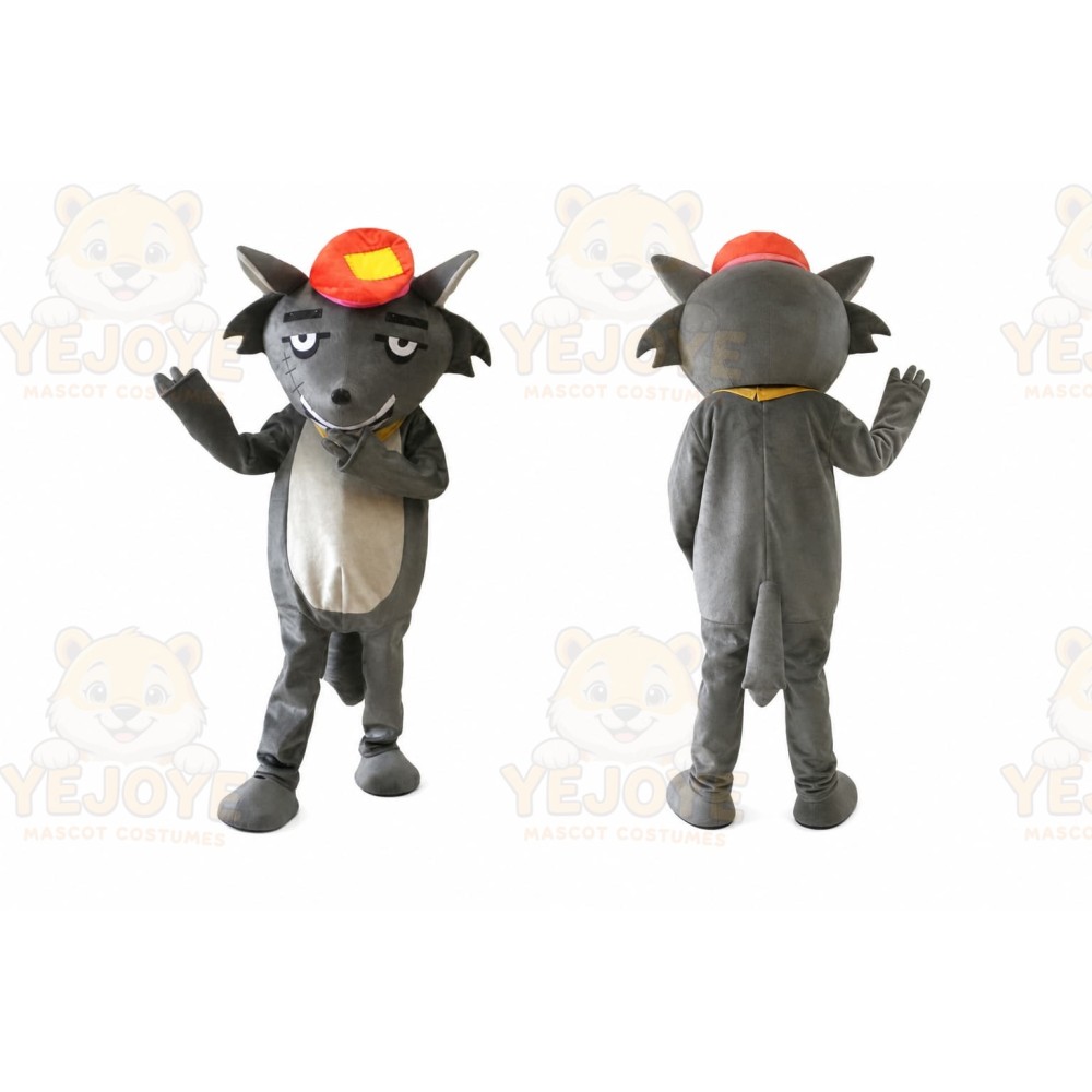 Gray Wolf Mascot Costume for Events and Promotions