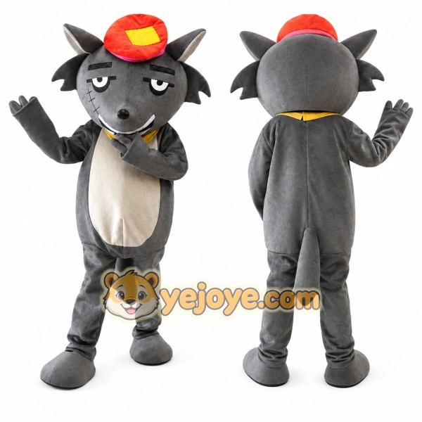 Gray Wolf Mascot Costume for Events and Promotions