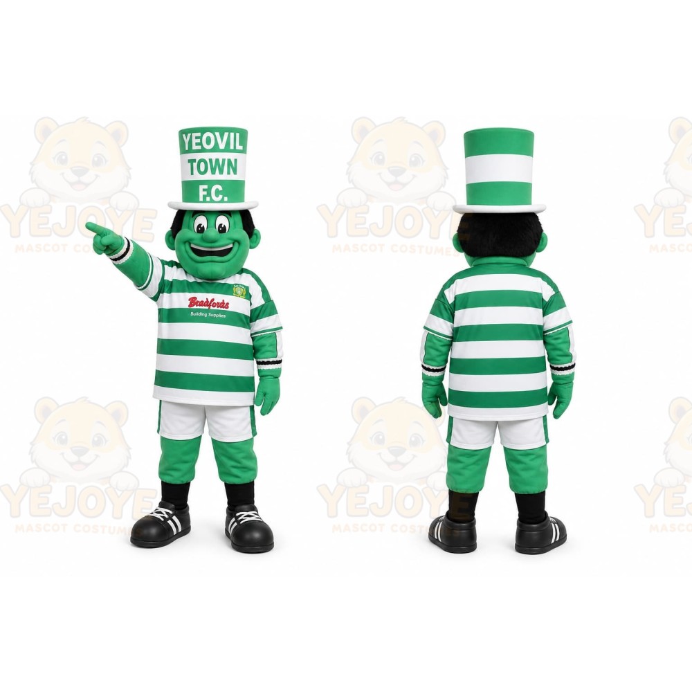 Green Human Mascot Costume for Sports Events