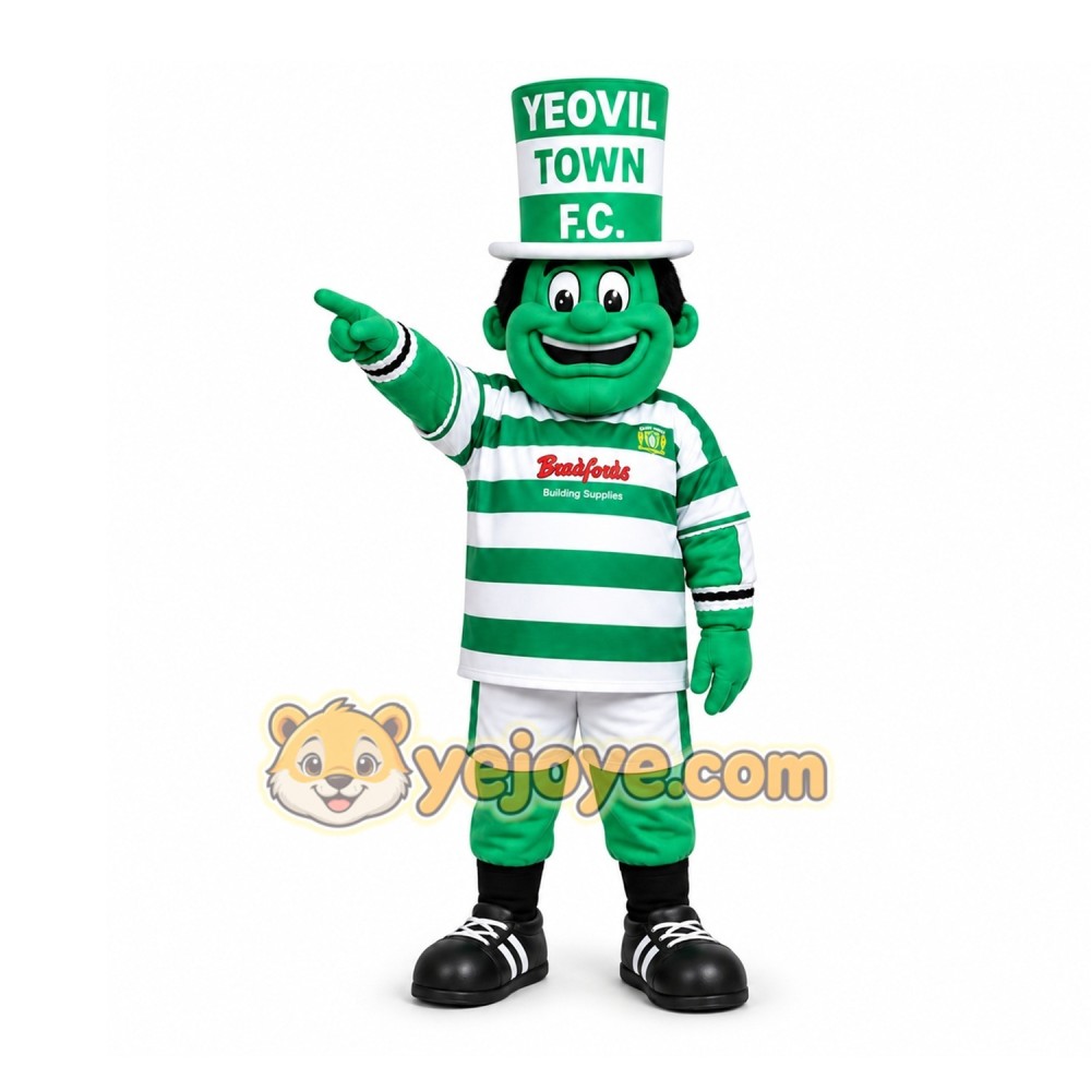 Green Human Mascot Costume for Sports Events