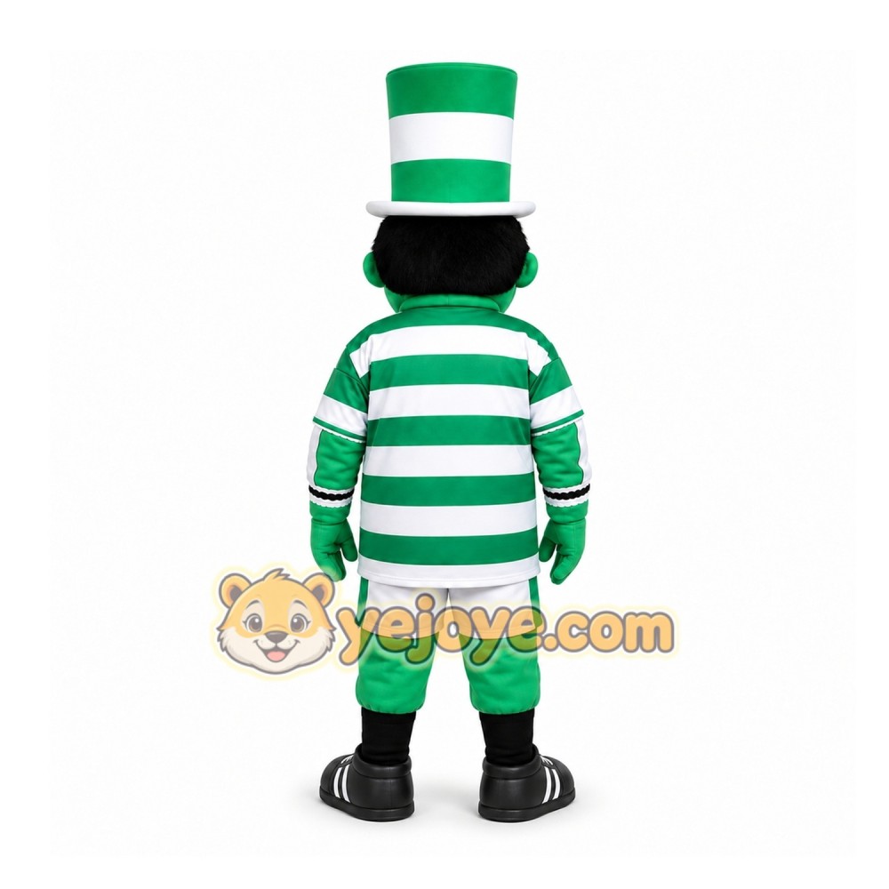 Green Human Mascot Costume for Sports Events