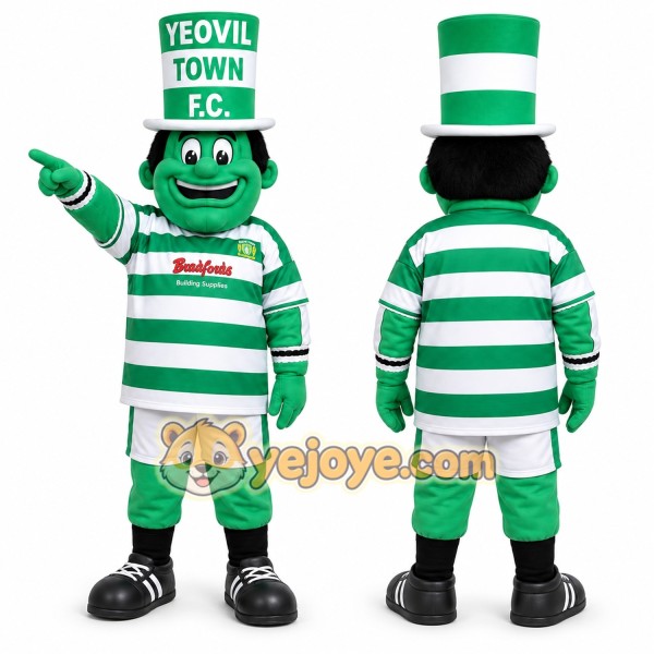 Green Human Mascot Costume for Sports Events