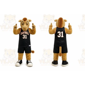 Brown Bull Mascot Costume for Sports Events