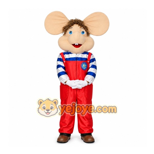 Red Mouse Mascot Costume for Children's Events Red Mouse Mascot Costume for Children's Events