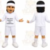 White Athlete Mascot Costume for Sports Events