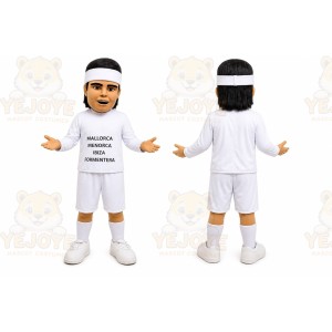 White Athlete Mascot Costume for Sports Events