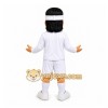 White Athlete Mascot Costume for Sports Events White Athlete Mascot Costume for Sports Events