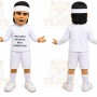 White Athlete Mascot Costume for Sports Events