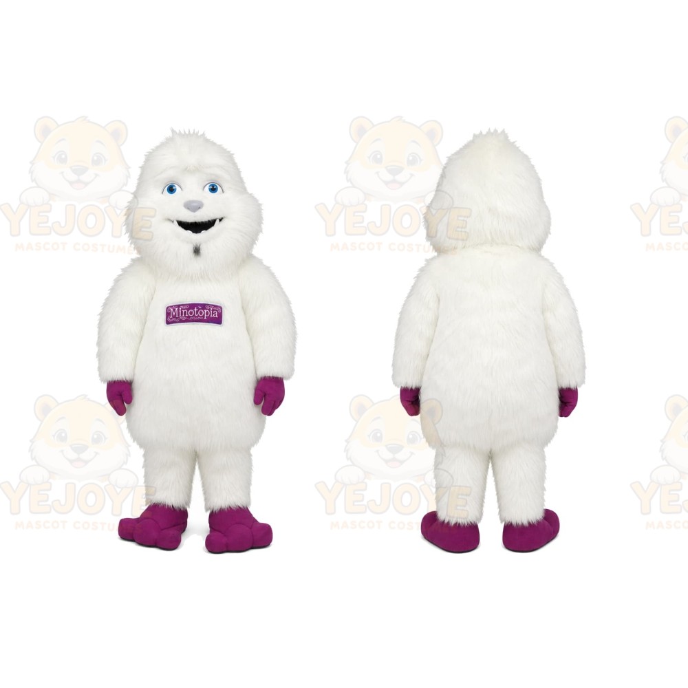 White Yeti Mascot Costume for Holiday Events