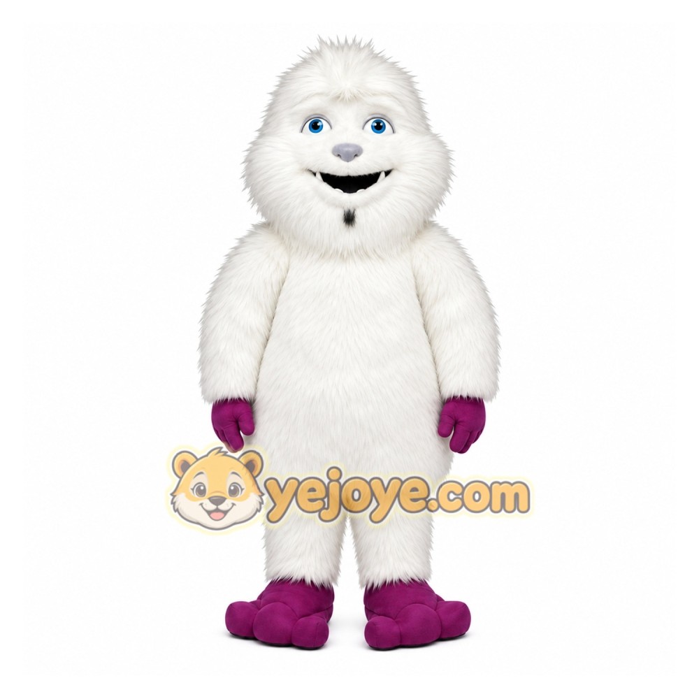 White Yeti Mascot Costume for Holiday Events White Yeti Mascot Costume for Holiday Events