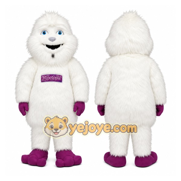 White Yeti Mascot Costume for Holiday Events