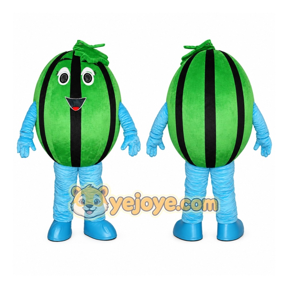 Green Watermelon Mascot Costume for Events and Promotions Green Watermelon Mascot Costume for Events and Promotions