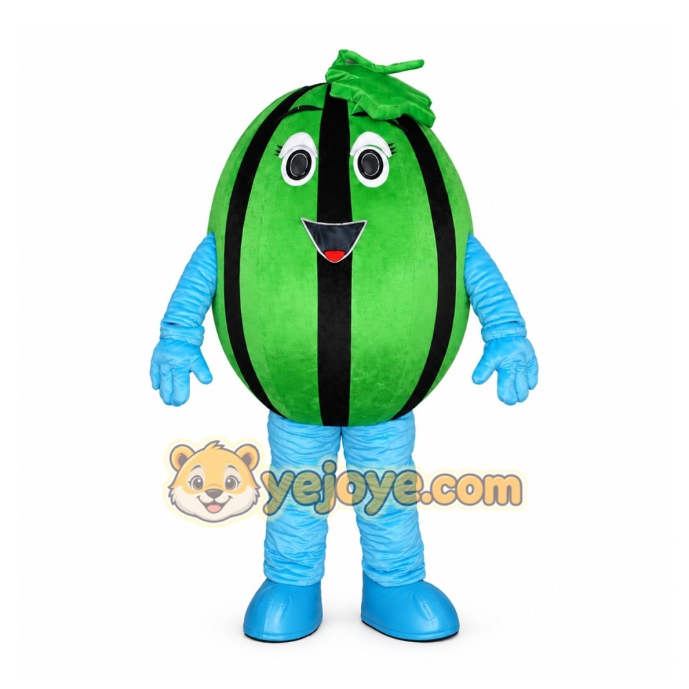 Green Watermelon Mascot Costume for Events and Promotions Green Watermelon Mascot Costume for Events and Promotions