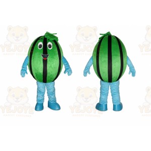 Green Watermelon Mascot Costume for Events and Promotions