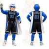 Blue Superhero Mascot Costume for Sports Events
