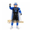 Blue Superhero Mascot Costume for Sports Events Blue Superhero Mascot Costume for Sports Events
