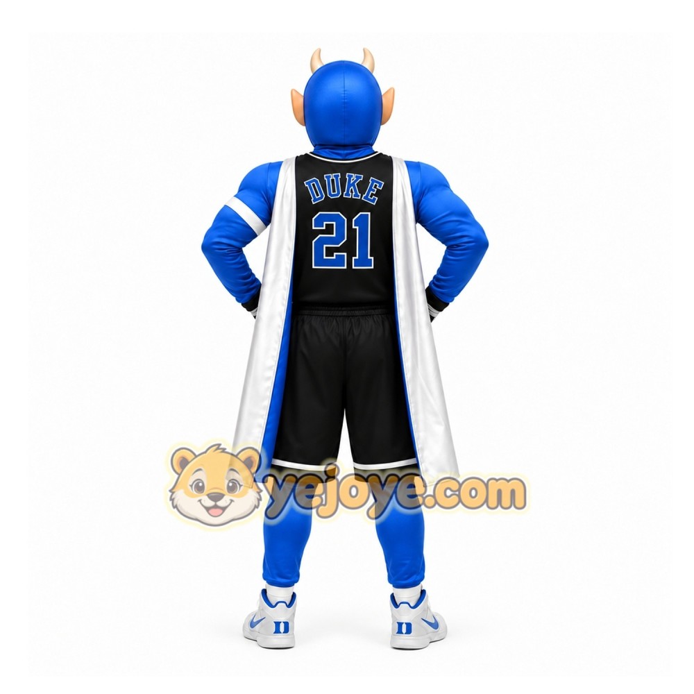 Blue Superhero Mascot Costume for Sports Events Blue Superhero Mascot Costume for Sports Events