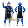 Blue Superhero Mascot Costume for Sports Events