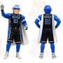 Blue Superhero Mascot Costume for Sports Events