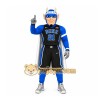 Blue Superhero Mascot Costume for Sports Events