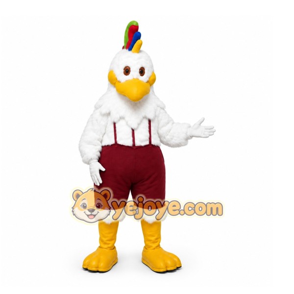 White Chicken Mascot Costume for Restaurant Promotions White Chicken Mascot Costume for Restaurant Promotions