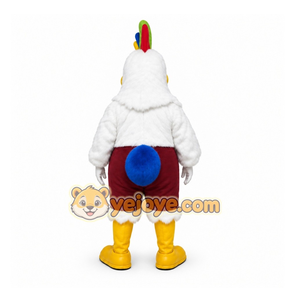 White Chicken Mascot Costume for Restaurant Promotions White Chicken Mascot Costume for Restaurant Promotions