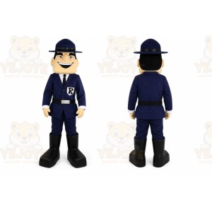 Blue Policeman Mascot Costume for Corporate Events