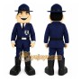 Blue Policeman Mascot Costume for Corporate Events
