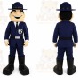 Blue Policeman Mascot Costume for Corporate Events