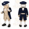 Blue Colonial Man Mascot Costume for School Events