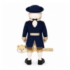 Blue Colonial Man Mascot Costume for School Events Blue Colonial Man Mascot Costume for School Events