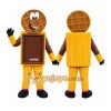 Yellow Waffle Cookie Mascot Costume for Events and Promotions