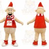Cartoon Monkey With Santa Hat Mascot Costume for Holiday Events