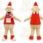 Cartoon Monkey With Santa Hat Mascot Costume for Holiday Events