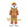 Tan Dalmatian Firefighter Dog Mascot Costume for Events and Promotions