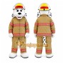 Tan Dalmatian Firefighter Dog Mascot Costume for Events and Promotions