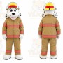 Tan Dalmatian Firefighter Dog Mascot Costume for Events and Promotions
