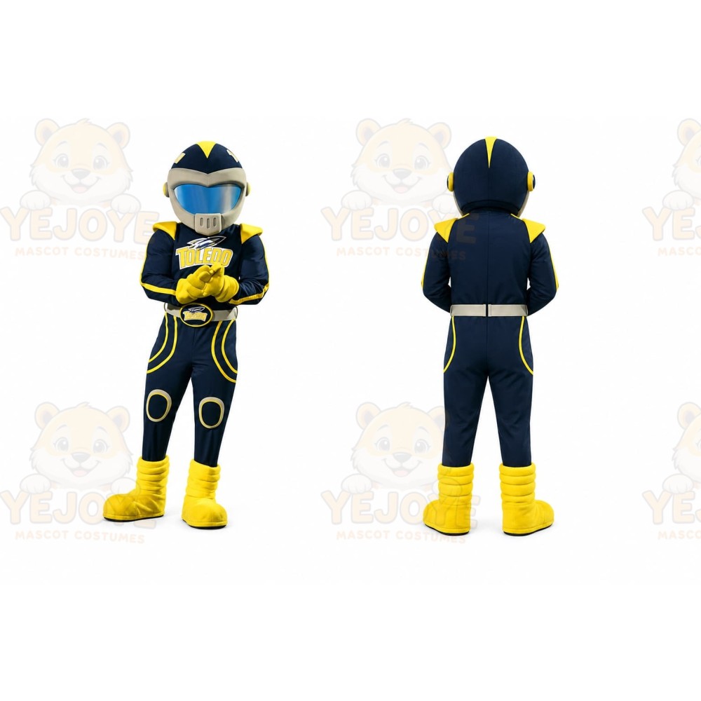 Black Robot Or Futuristic Character Mascot Costume for Sports Events