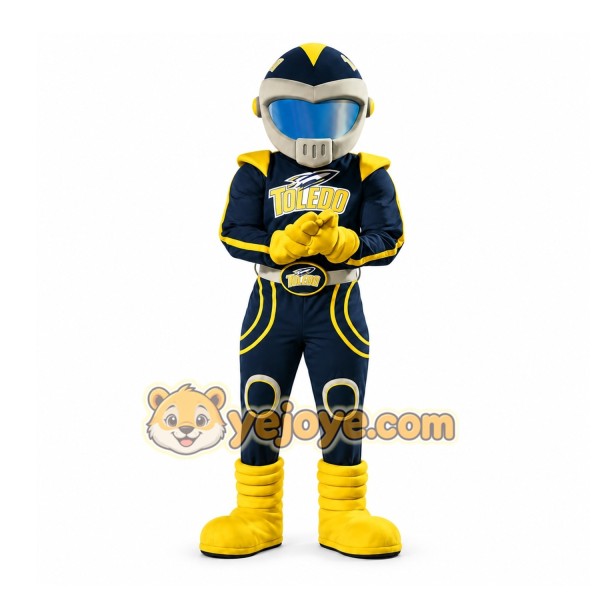 Black Robot Or Futuristic Character Mascot Costume for Sports Events