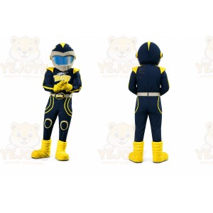 Black Robot Or Futuristic Character Mascot Costume for Sports Events