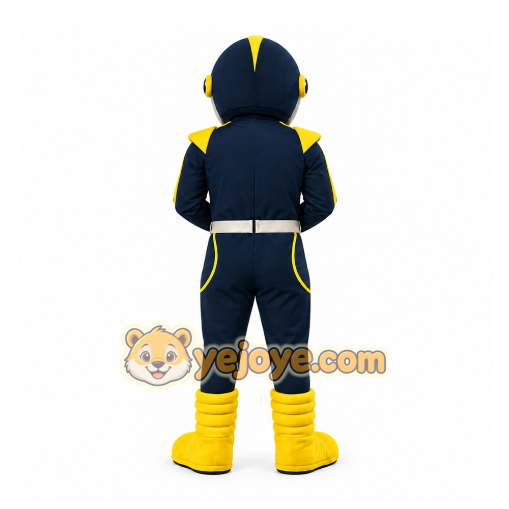 Black Robot Or Futuristic Character Mascot Costume for Sports Events Black Robot Or Futuristic Character Mascot Costume for Sports Events
