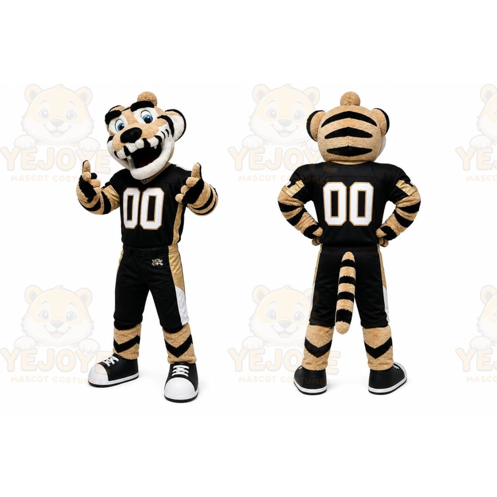 Black Tiger Mascot Costume for Sports Events